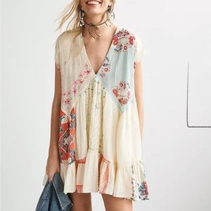 Free people mended with scarves mini dress
